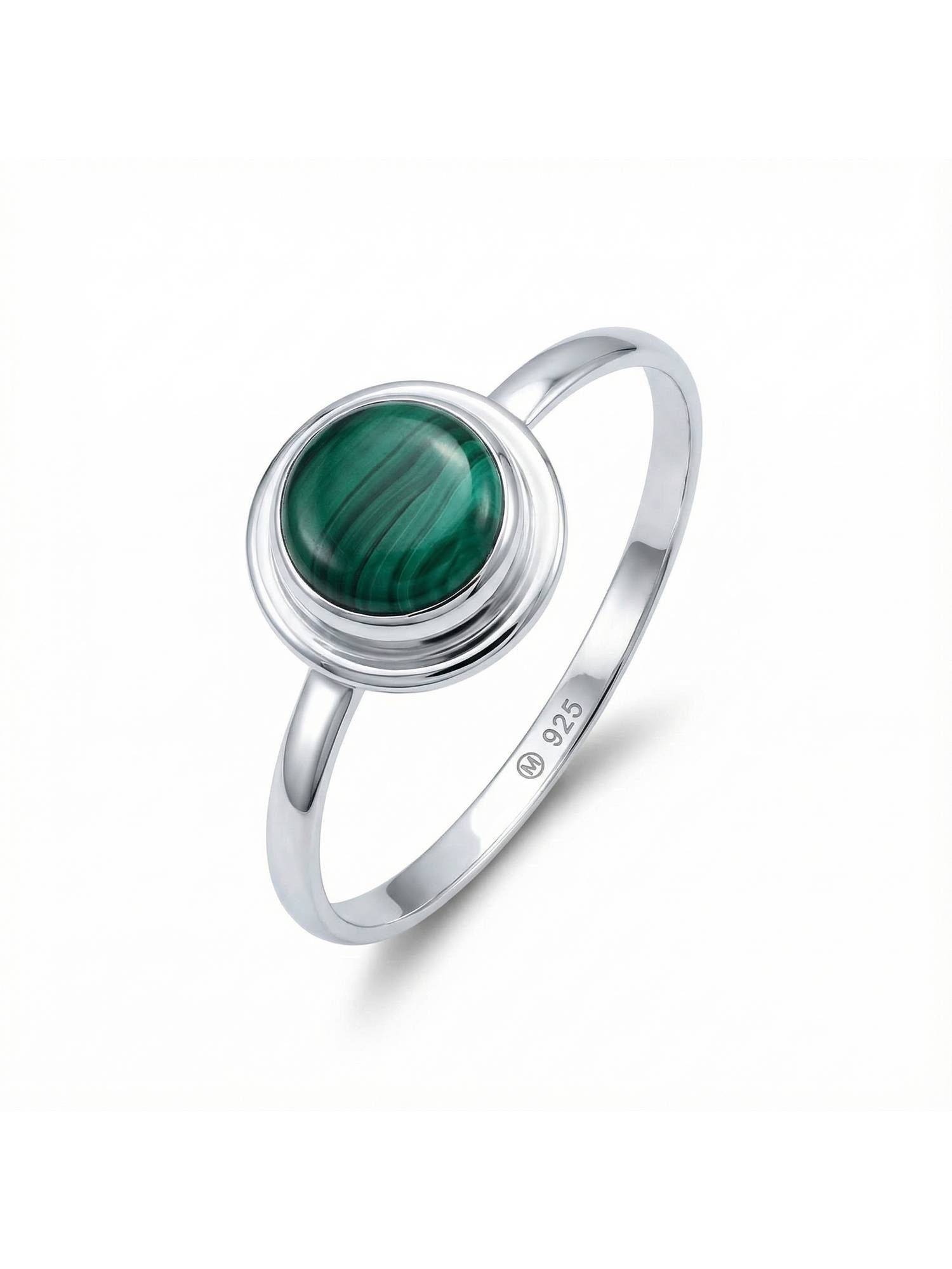 Silberring HULETTI aus 925 Silber mit Malachit