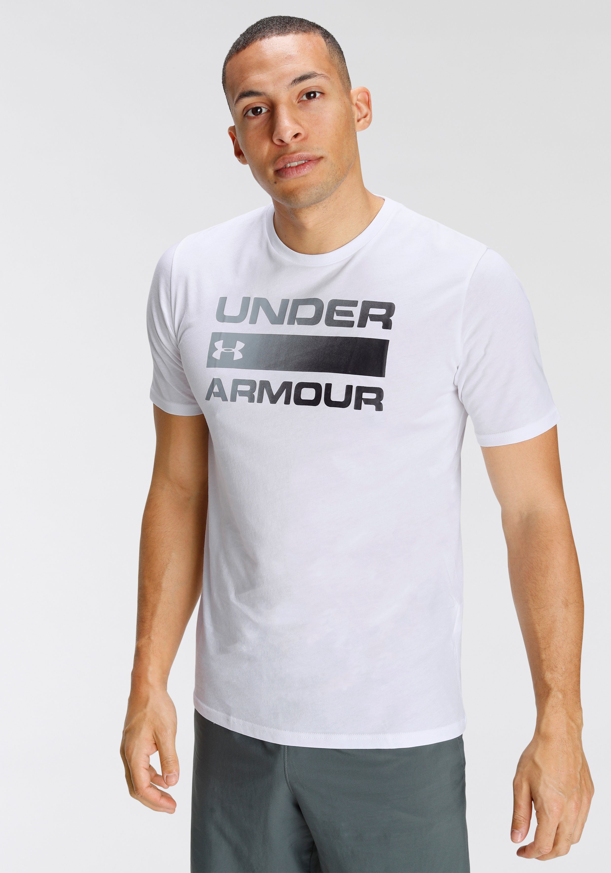 Under Armour® T-Shirt UA ISSUE SS TEAM WORDMARK WHITE-BLACK