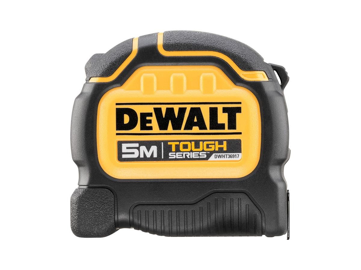 DeWalt Maßband Tough Tape 5m, 5 m, Fallschutz aus bis zu 30 m, robuster Feststeller