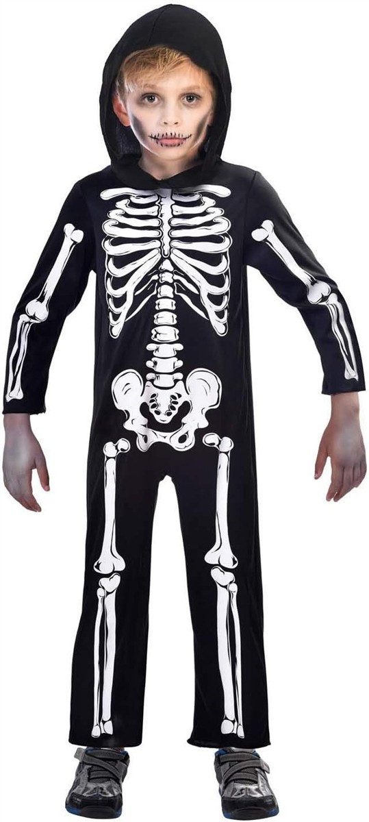 Amscan Kostüm Amscan Kinderkostüm Skelett Knochengerüst Fasching Halloween 6-8 J.