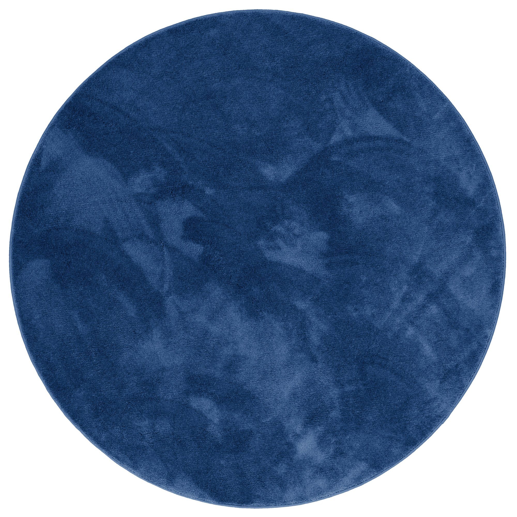 Pergamon Luxus Super Soft Hochflor Teppich Melia Rund Blau 120x120cm günstig online kaufen