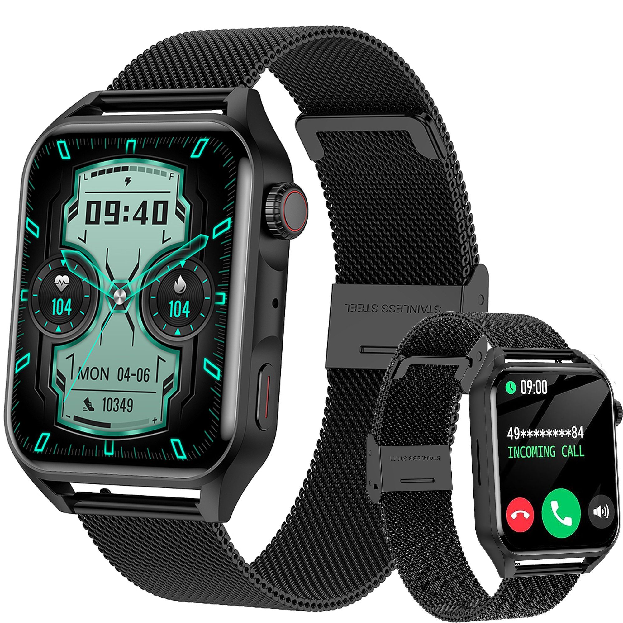 Sross Smartwatch,Fitness Tracker Uhr für Damen Herren mit Anruffunktion Smartwatch (1,78