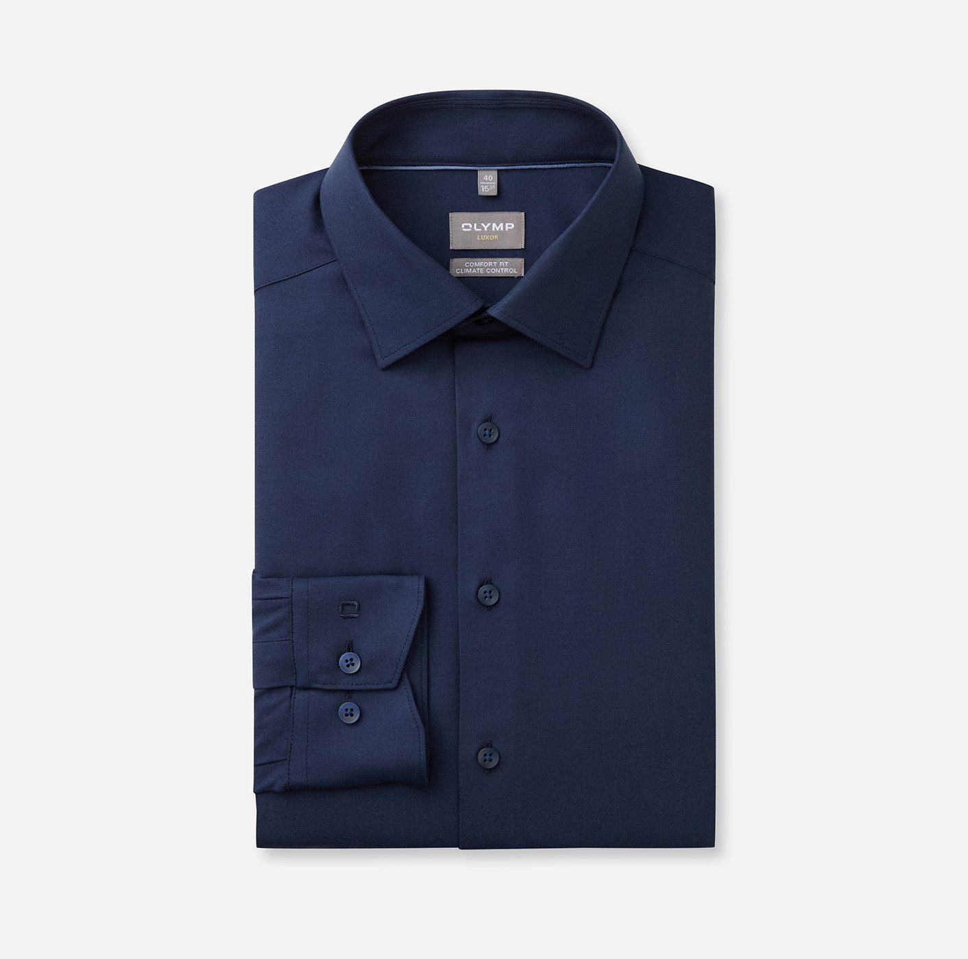 OLYMP Langarmhemd Luxor comfort fit, Businesshemd, New-Kentkragen, unifarbe günstig online kaufen