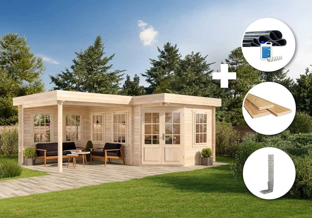 Alpholz Gartenhaus Holz Set - 5-Eck günstig online kaufen