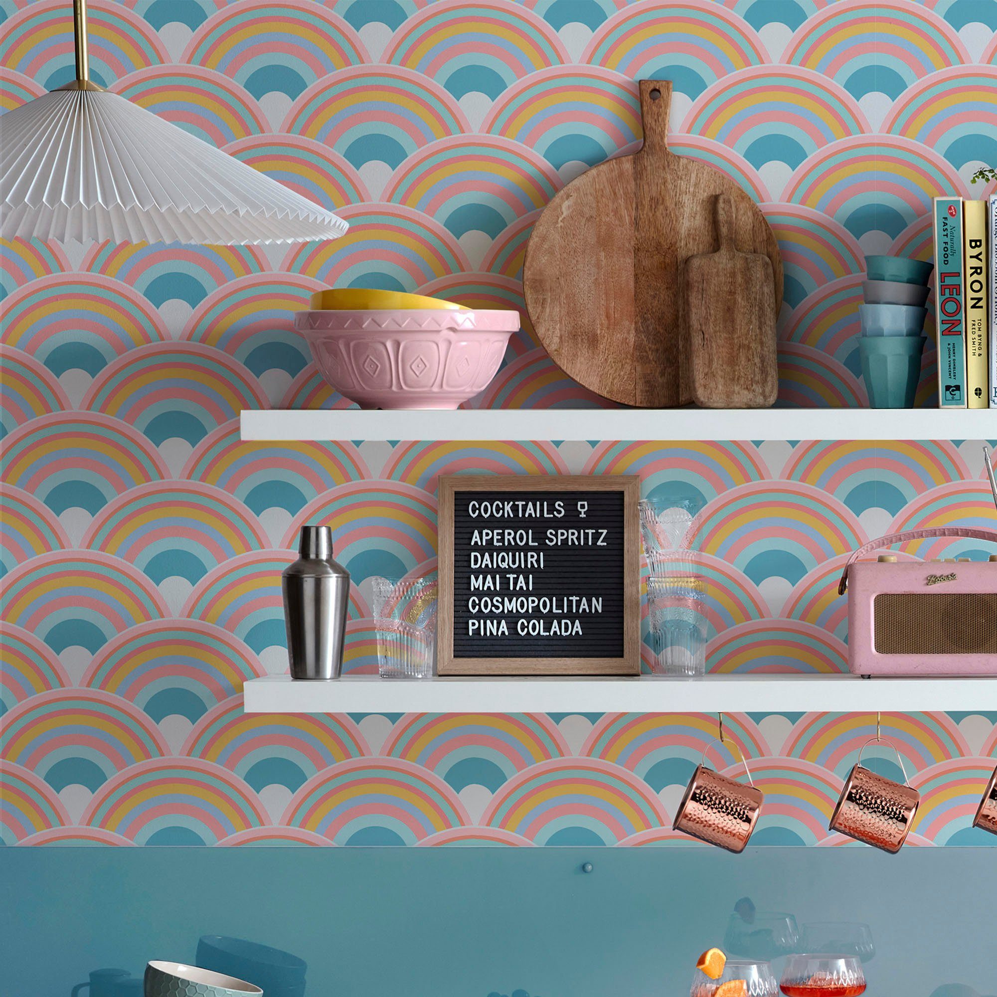 Envy Vliestapete Curve Sky, Surf and Earth, glatt, gemustert, (1 St), gemustert, FSC® zertifiziert, mit lebhaftem Druck, 10 Meter Länge