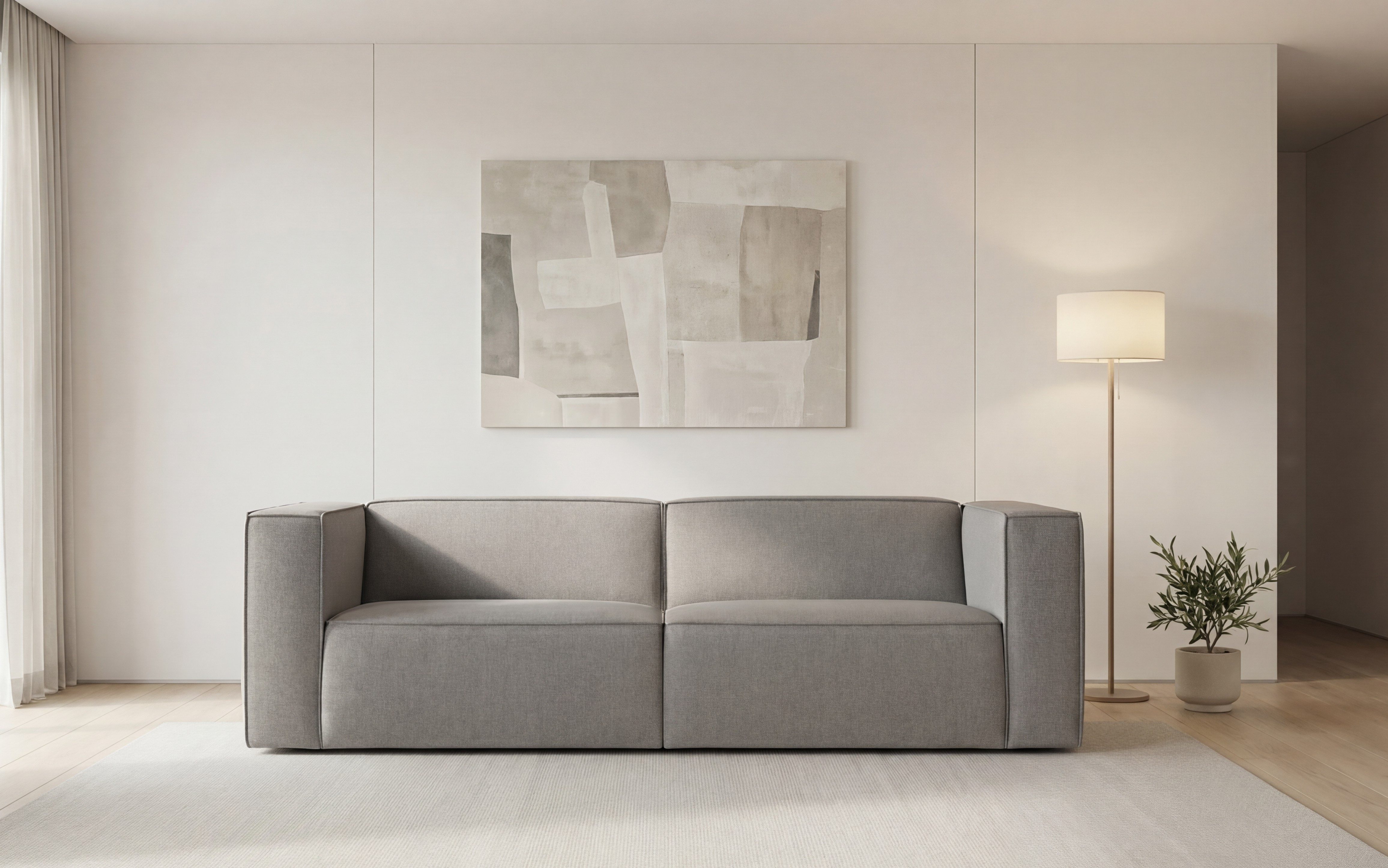 OTTO home 3-Sitzer Dalby, extra tiefe Sitzfläche, mit Kedernaht, angenehmer Sitzkomfort