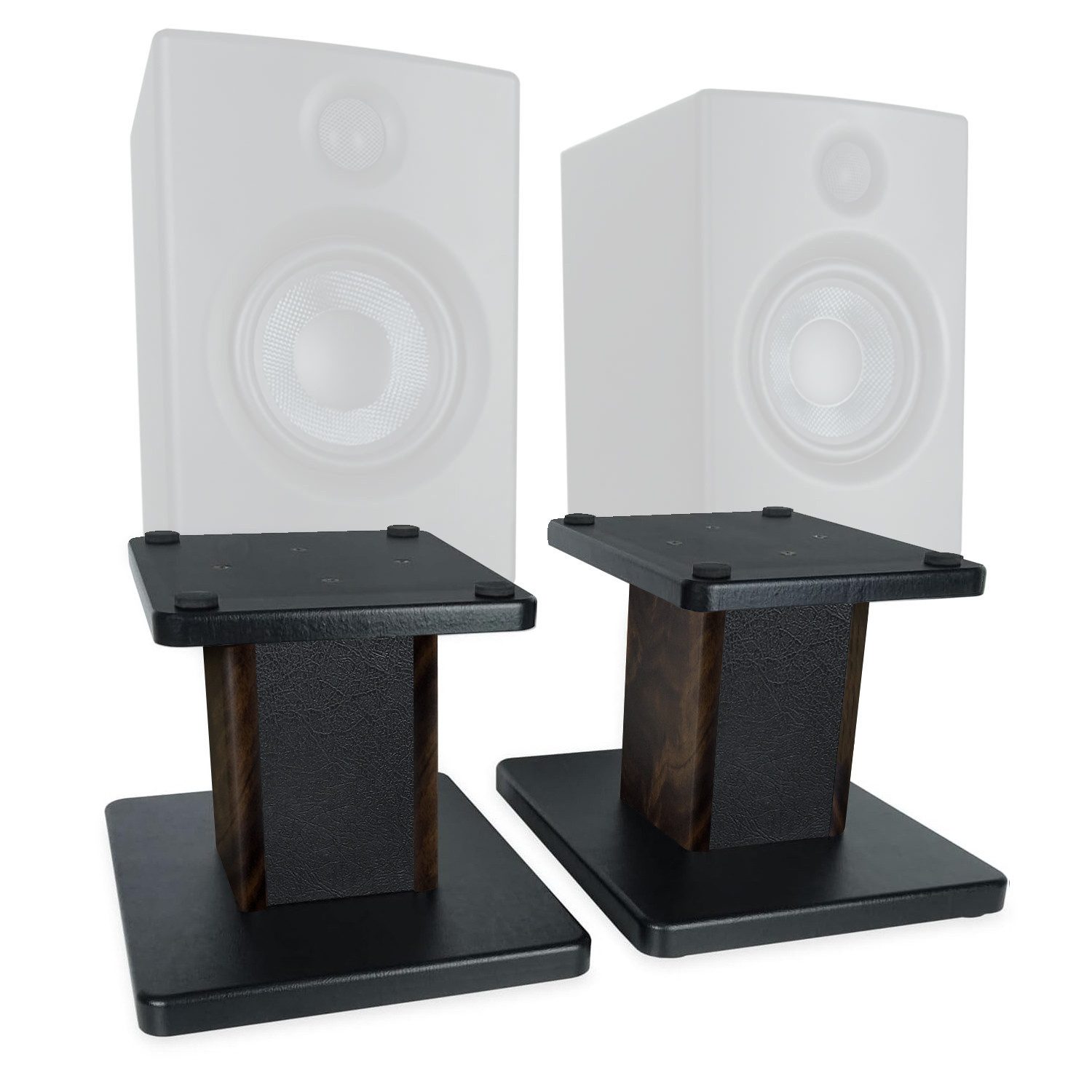 keepdrum Lautsprecherständer keepdrum Boxenständer SS041WN Tisch-Stative Walnuss 1 Paar, (bis 10 Zoll, Höhe 20cm, 1 Paar)
