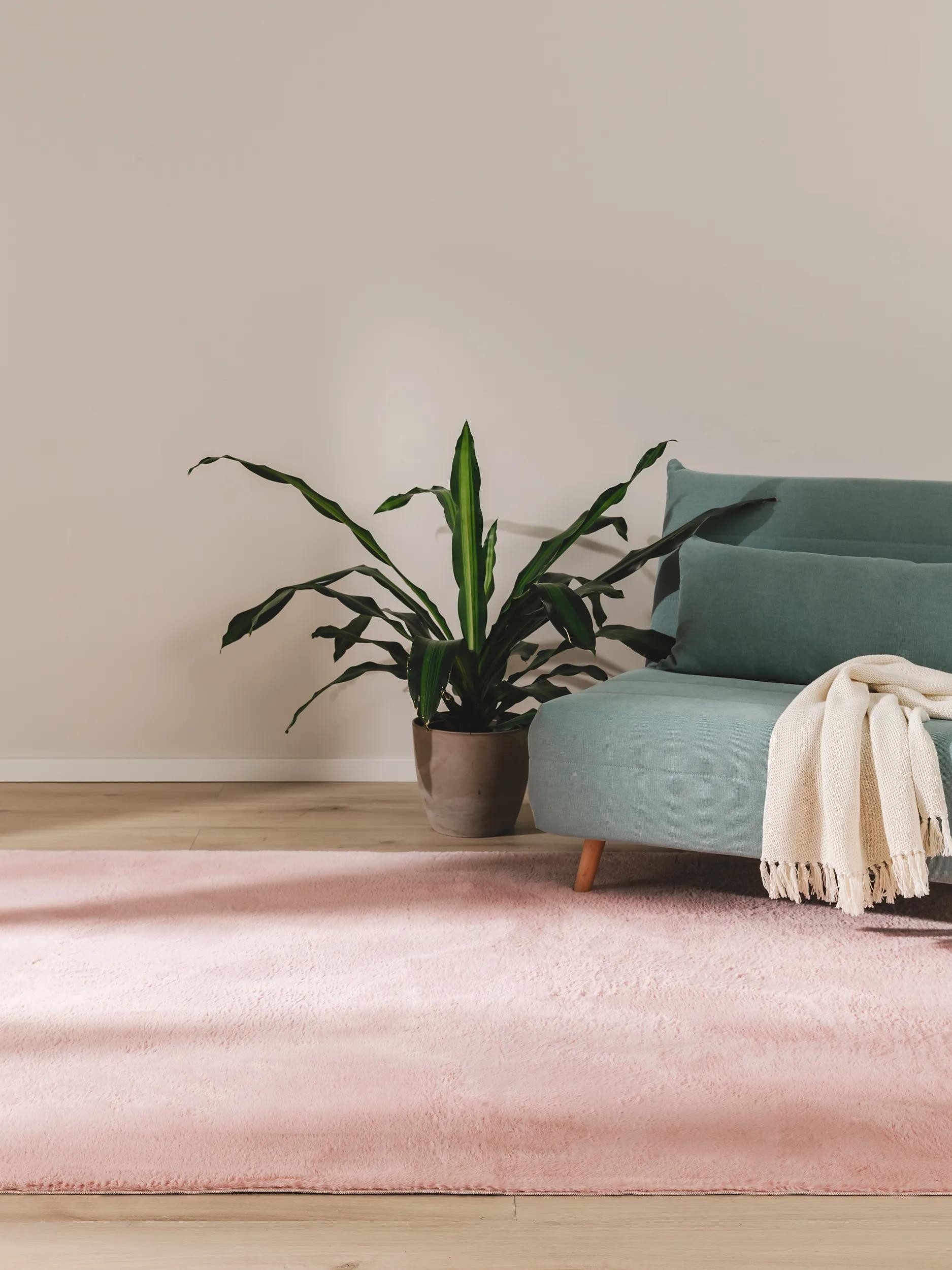 benuta Fellteppich Furry, rechteckig, Höhe: 11 mm, Teppich Wohnzimmer, Esszimmer, Schlafzimmer, Flur, Weich, Rutschfest