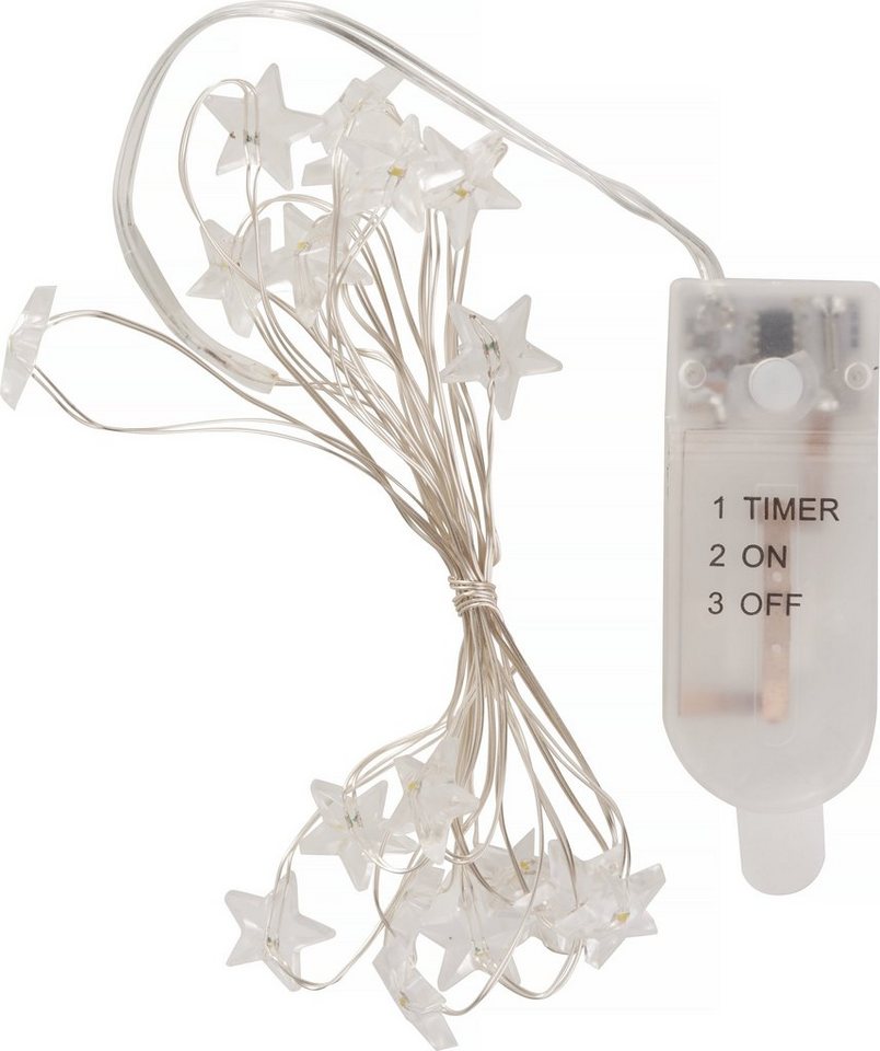 TImer VBS Lichterkette LED Micro m Lichterkette batteriebetrieben Stern, 2,1 und