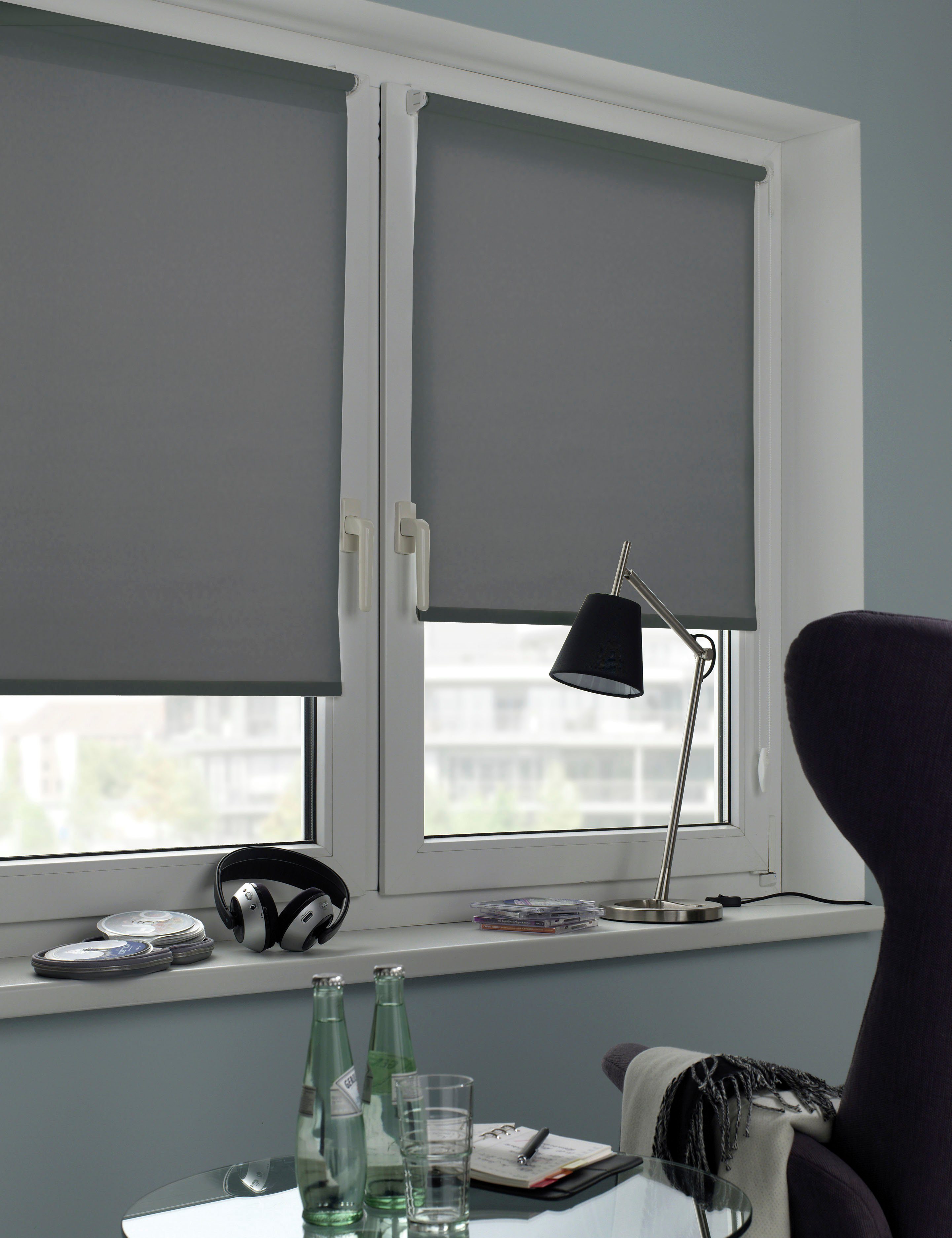 Seitenzugrollo Uni Klemmrollo, my home, verdunkelnd, günstig online kaufen