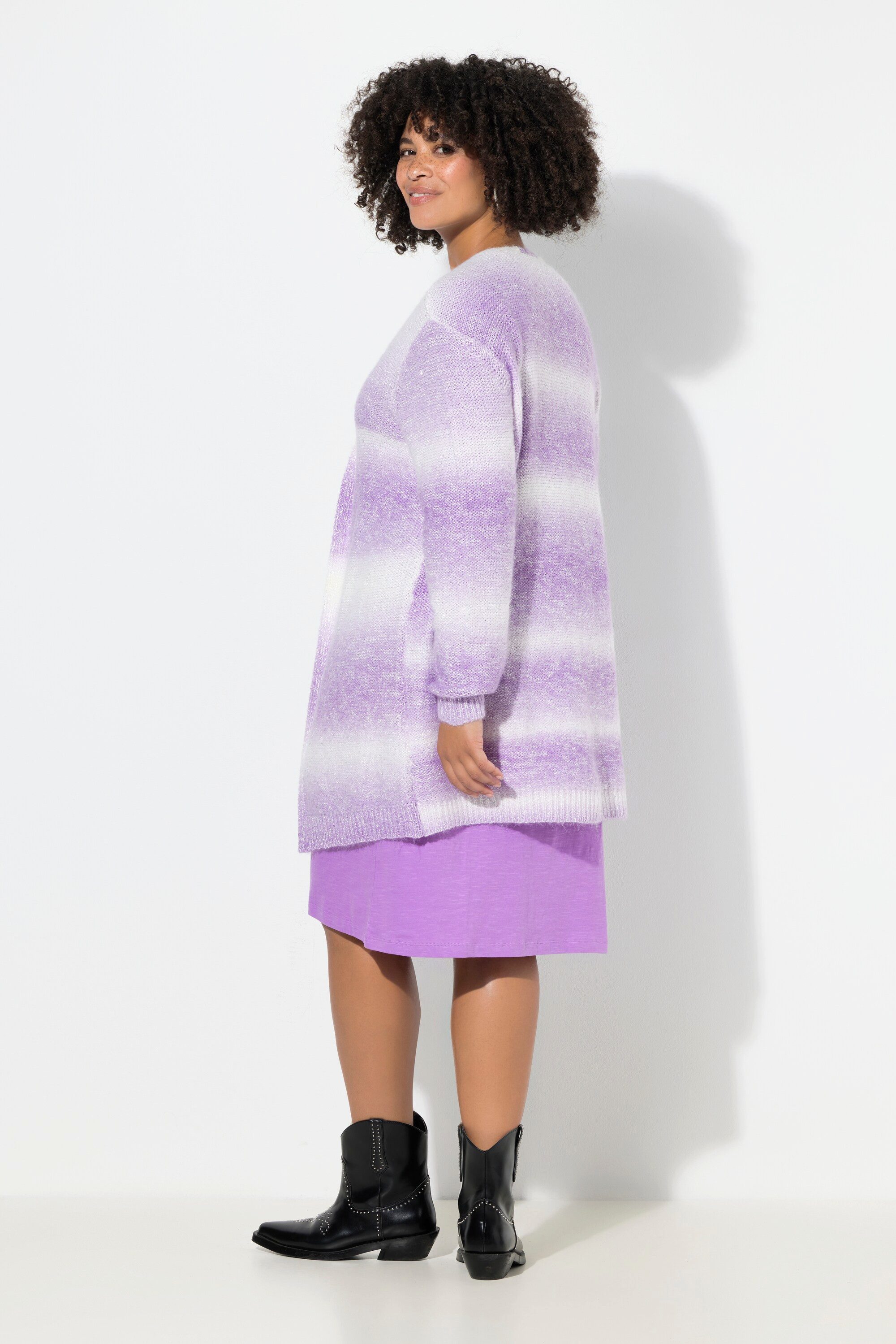 Angel of Style Strickjacke Strickjacke Straight Fit Farbverlauf Pailletten