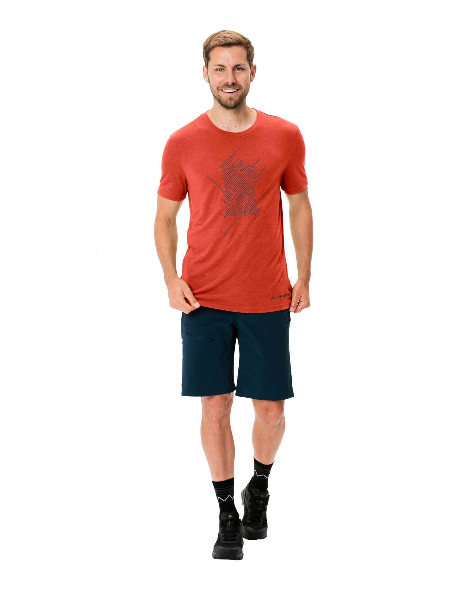 Glowing Iii T-shirt Red T-Shirt Mens Herren Tekoa Kurzarm-Shirt VAUDE Vaude
