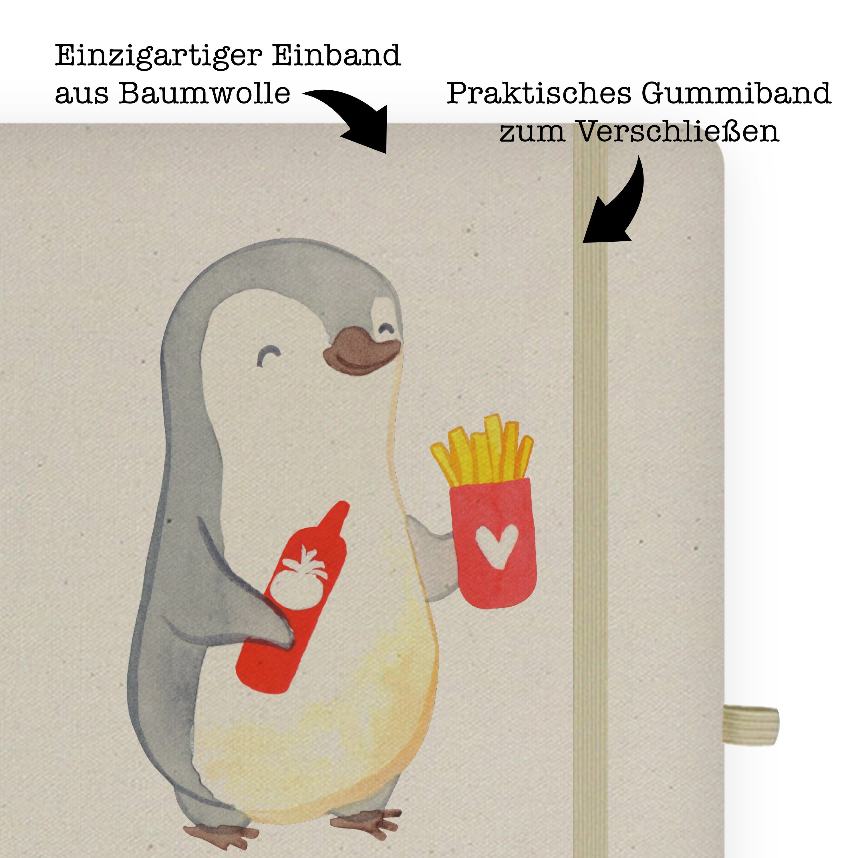 Panda & Mrs. Mr. Jahrestag, Pinguin Panda - Geschenk, & Freundin, Transparent Pommes Mrs. - Notizbuch Mr. Eintrag