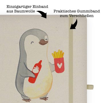 Mr. & Mrs. Panda Notizbuch Pinguin Pommes - Transparent - Geschenk, Freundin, Jahrestag, Eintrag Mr. & Mrs. Panda, Personalisierbar