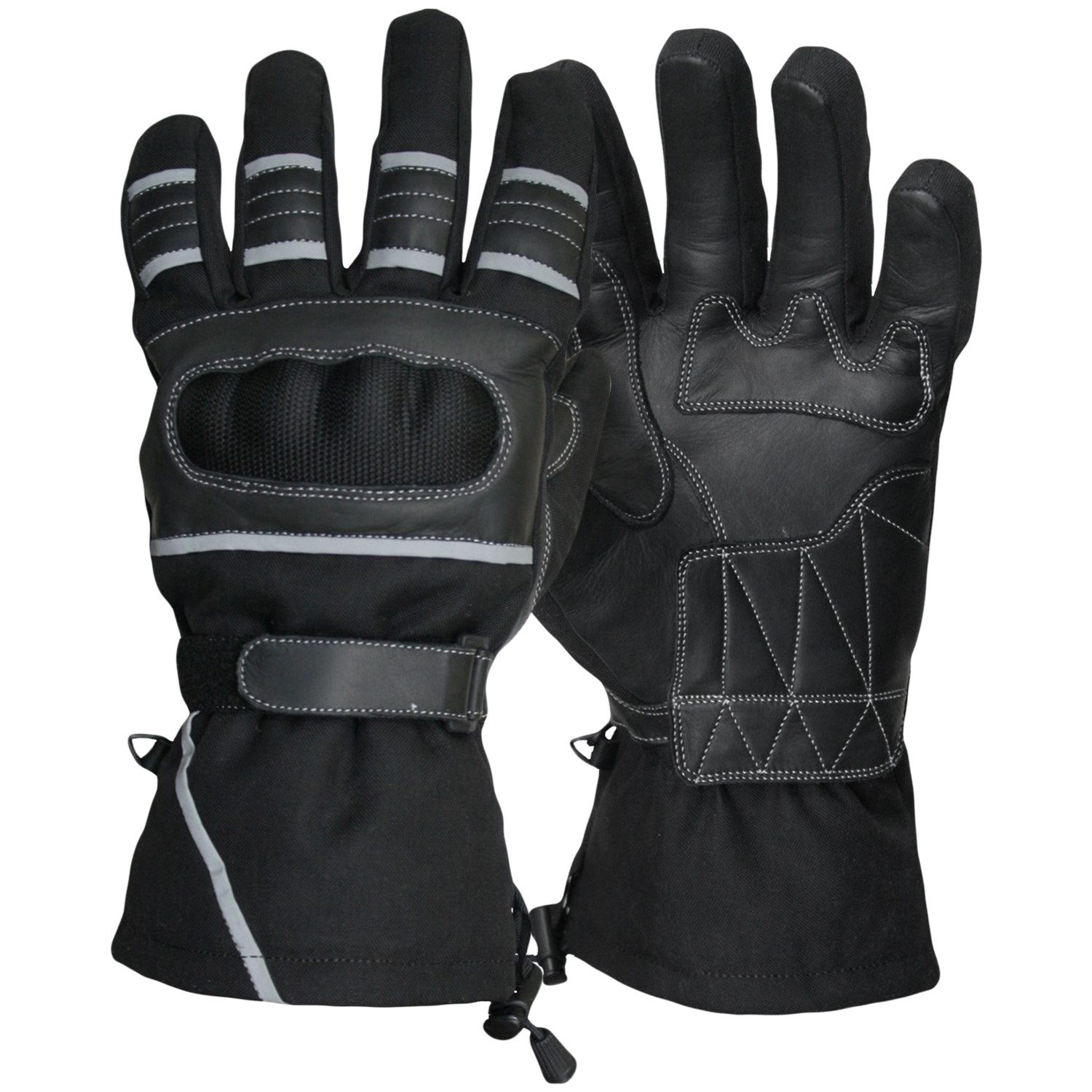 German Wear Motorradhandschuhe GW400G-M3 Sommer Motorradhandschuhe Textilhandschuhe Schwarz