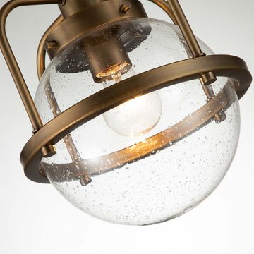 etc-shop Hängeleuchte, Pendelleuchte Hängelampe Esszimmerlampe Deckenlampe Messing Stahl Glas