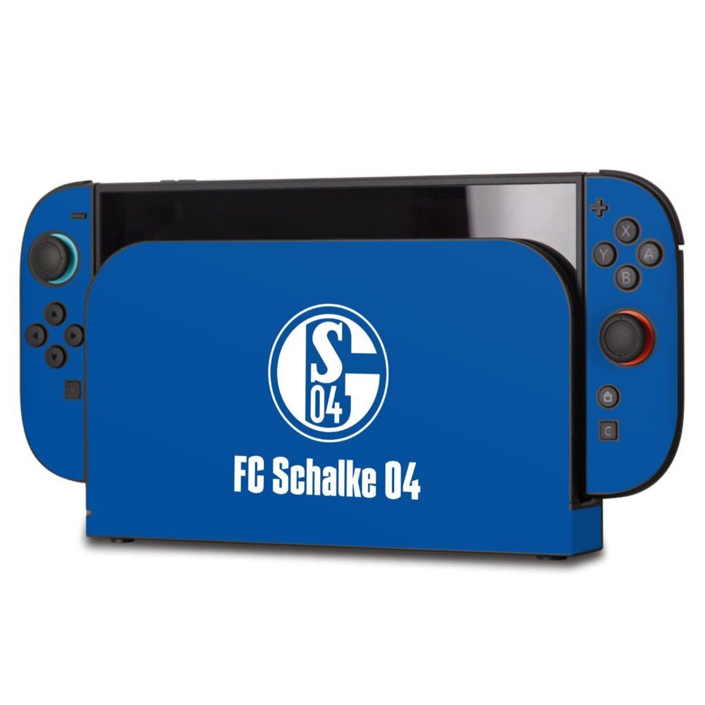 DeinDesign Konsolen-Cover FC Schalke 04 Blau, Nintendo Switch 2 Skin Aufkleber Sticker Folie