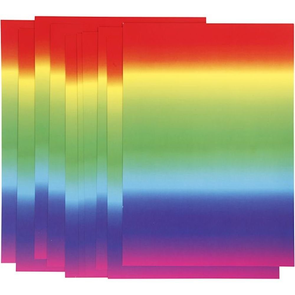 Creotime Zeichenpapier Regenbogen-Papier, A4, 210x297 mm, 180 g, 1 Blatt