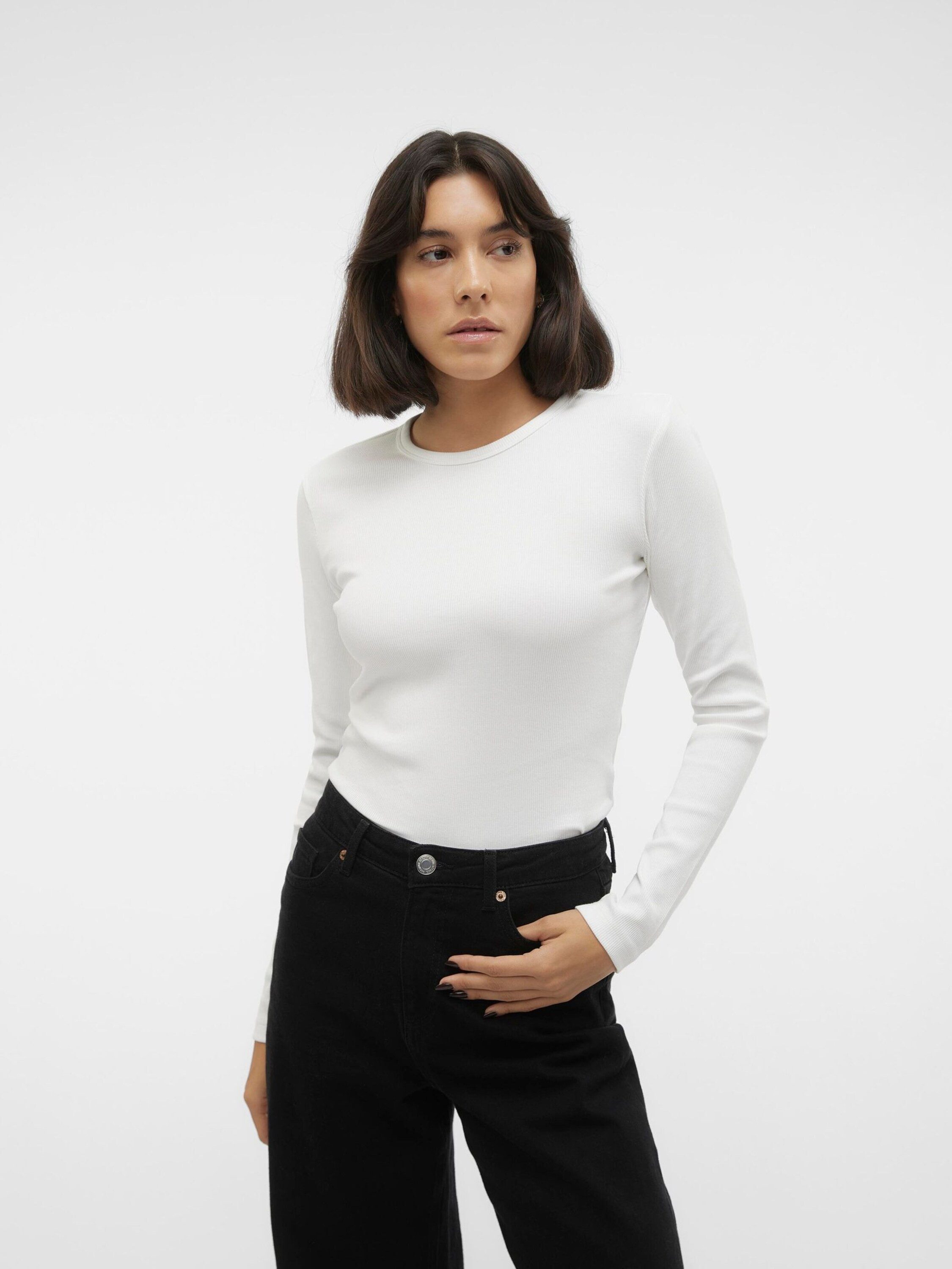 Vero Moda Langarmshirt VMChloe (1-tlg) Plain/ohne Details – Bild 4 von 5