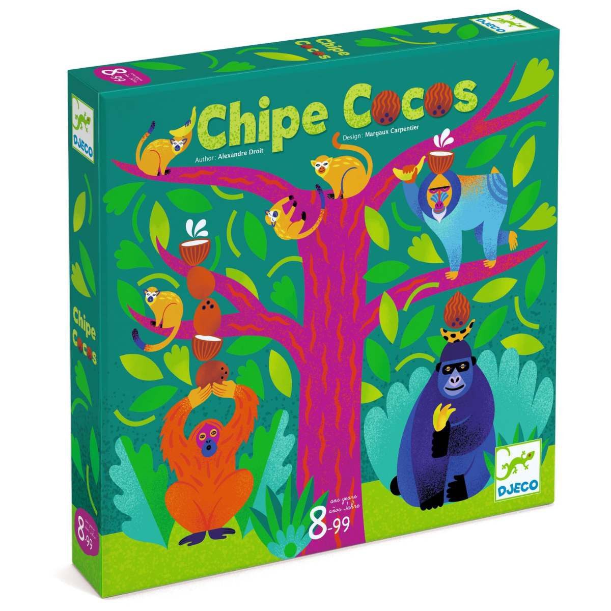 DJECO Spielesammlung, Brettspiel Chipe Cocos Strategiespie 2-4 Spieler