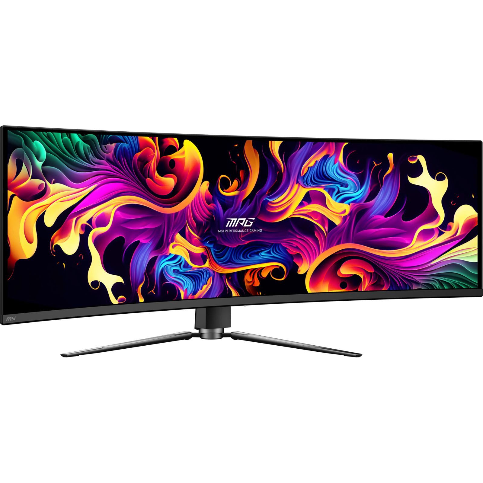 MSI MPG 491CQPXDE QD-OLED - OLED - Gaming - gebogen - 124.5 cm (49) - 512 TFT-Monitor (5120 x 1440 px, Dual QHD, 0,03 ms Reaktionszeit, 240 Hz, Curved, HDR, Kopfhörerbuchse, Höhenverstellbar)