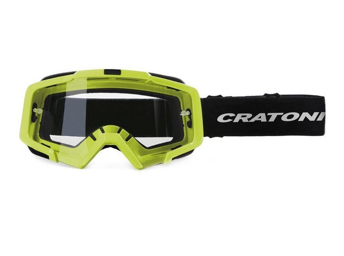 Fahrradbrille Cratoni MTB Brille C-Dirttrack lime glanz Scheibe transparent