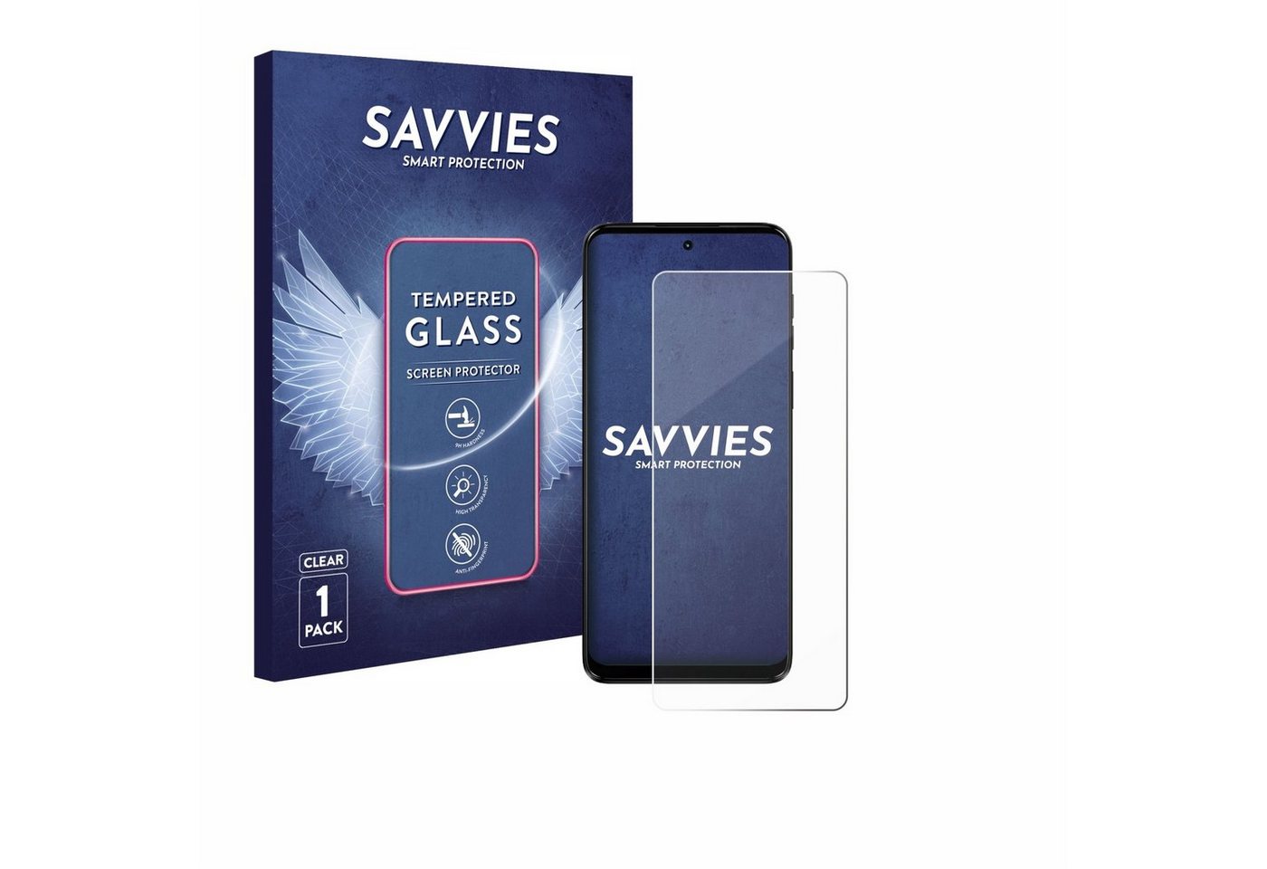 Savvies Displayschutzglas Schutzglas für Motorola Moto G14, Displayschutz 9H Glas Klar Transparent