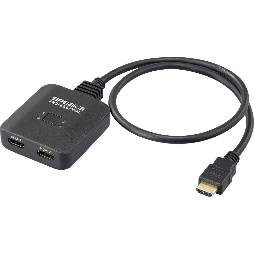 SpeaKa Professional SpeaKa Professional SP-HDMIBS-100 2 Port HDMI-Switch Ultra HD-fähig, b Netzwerk-Adapter