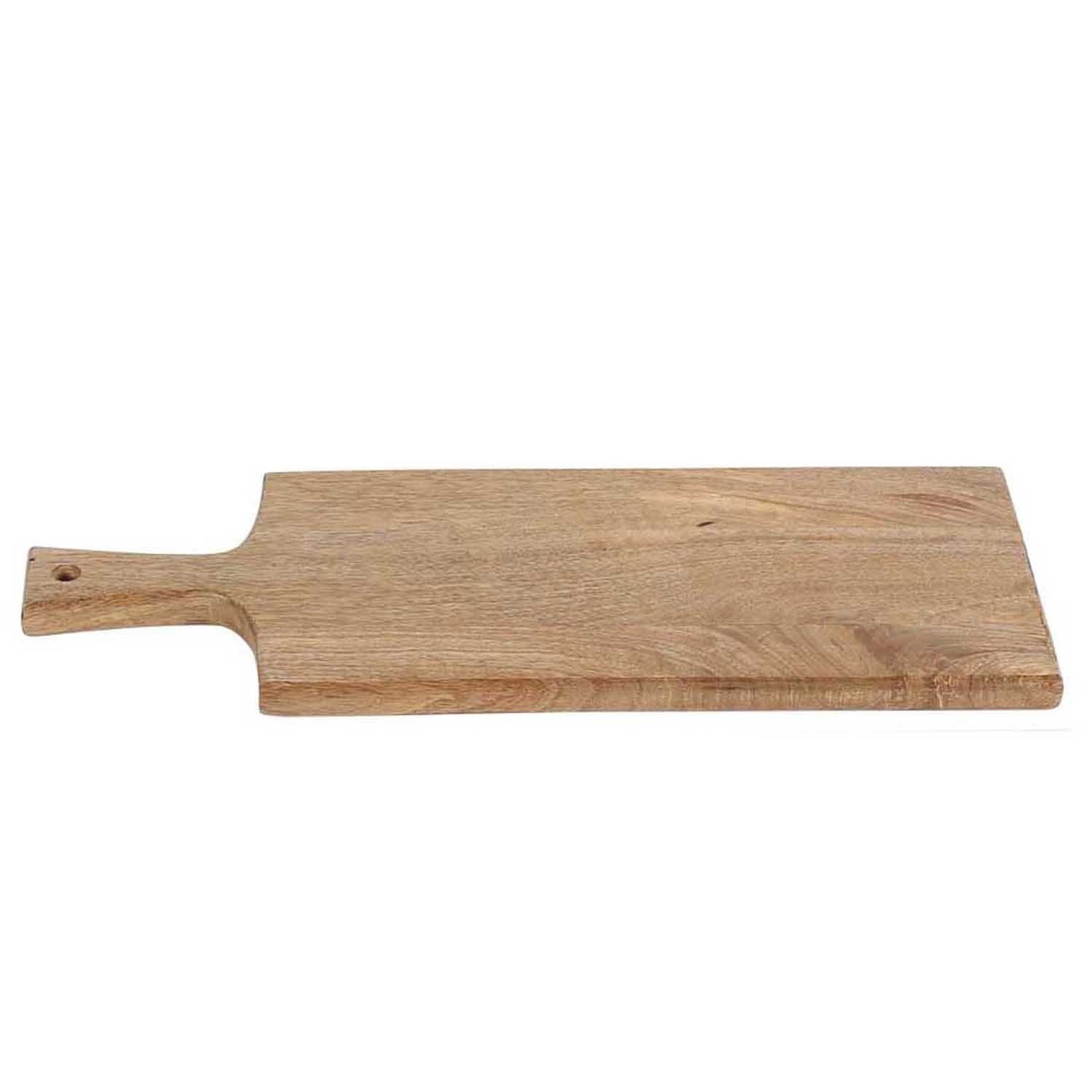 65cm Schneidebrett Holz lang Moro Mangoholz, handgefertigt Servierbrett Casa Servierbrett Servierplatte, massiv