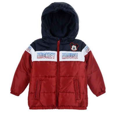 Disney Baby Winterjacke Disney Baby Mickey Mouse Kinder Winterjacke Jungen Jacke mit Kapuze 68 - 86