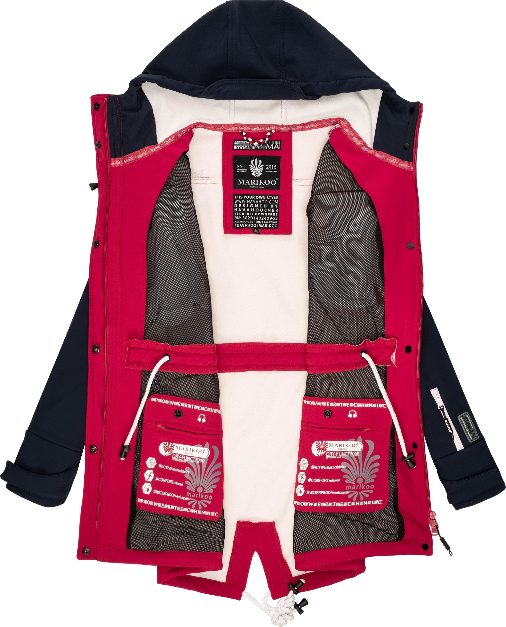 Marikoo Funktionsmantel Zimtzicke Softshell Parka mit Kapuze – Bild 4 von 4