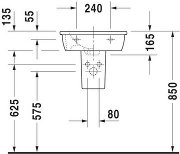 Duravit Einbauwaschbecken Duravit Handwaschbecken DARLING NEW m ÜL