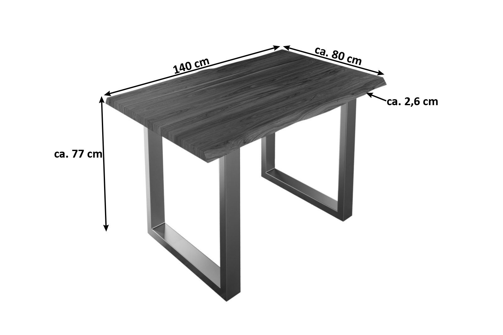 Loreno® Baumkantentisch Lauren, Tisch Baumkante 140 günstig online kaufen