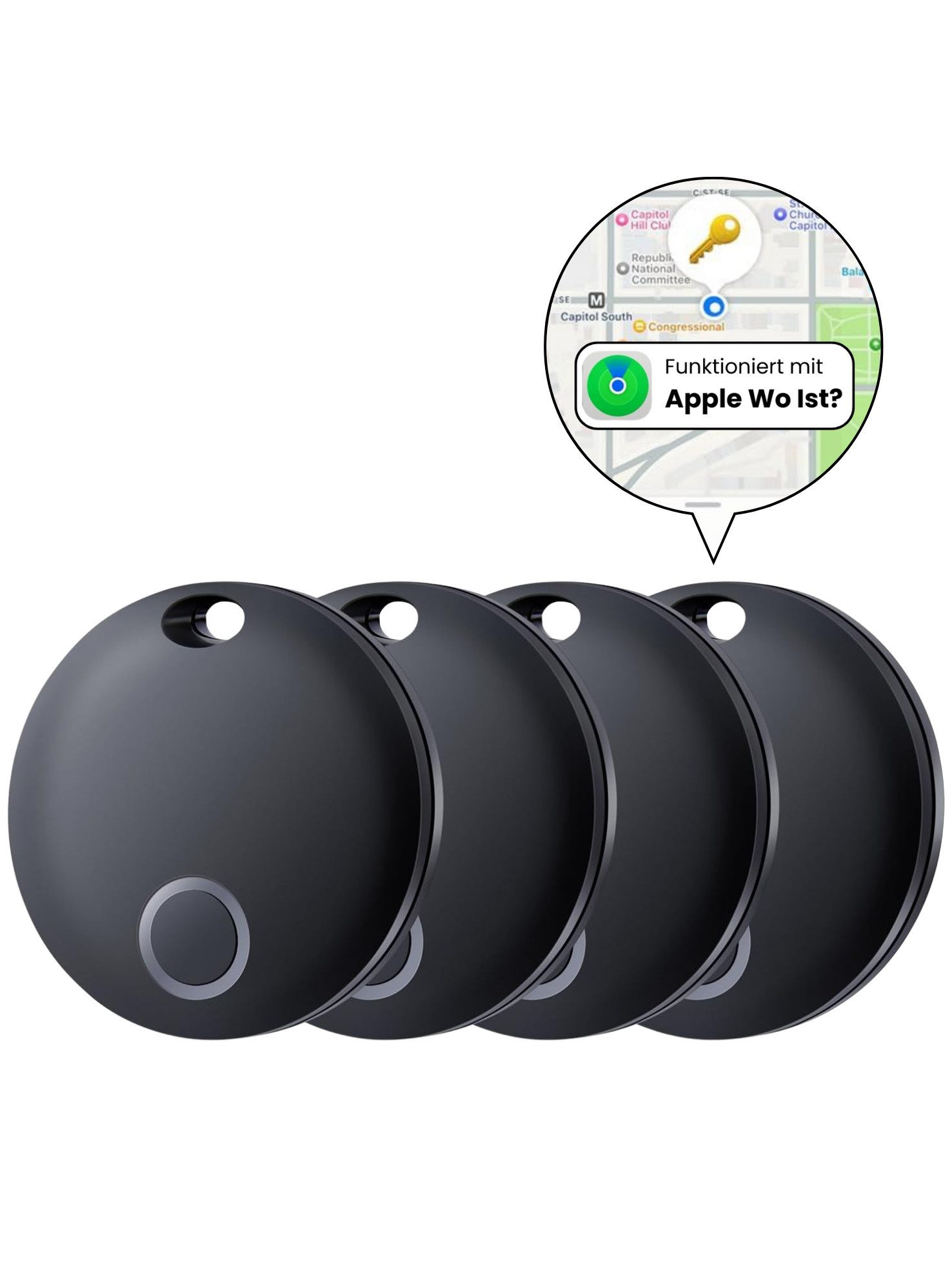 S&T Design Smart Tag Koffer Hunde Tracker kompatibel mit Apple Wo GPS-Tracker (iOS GPS Tracker Wasserdicht Wo Ist Kompatibeler Tracker für Apple MFi)