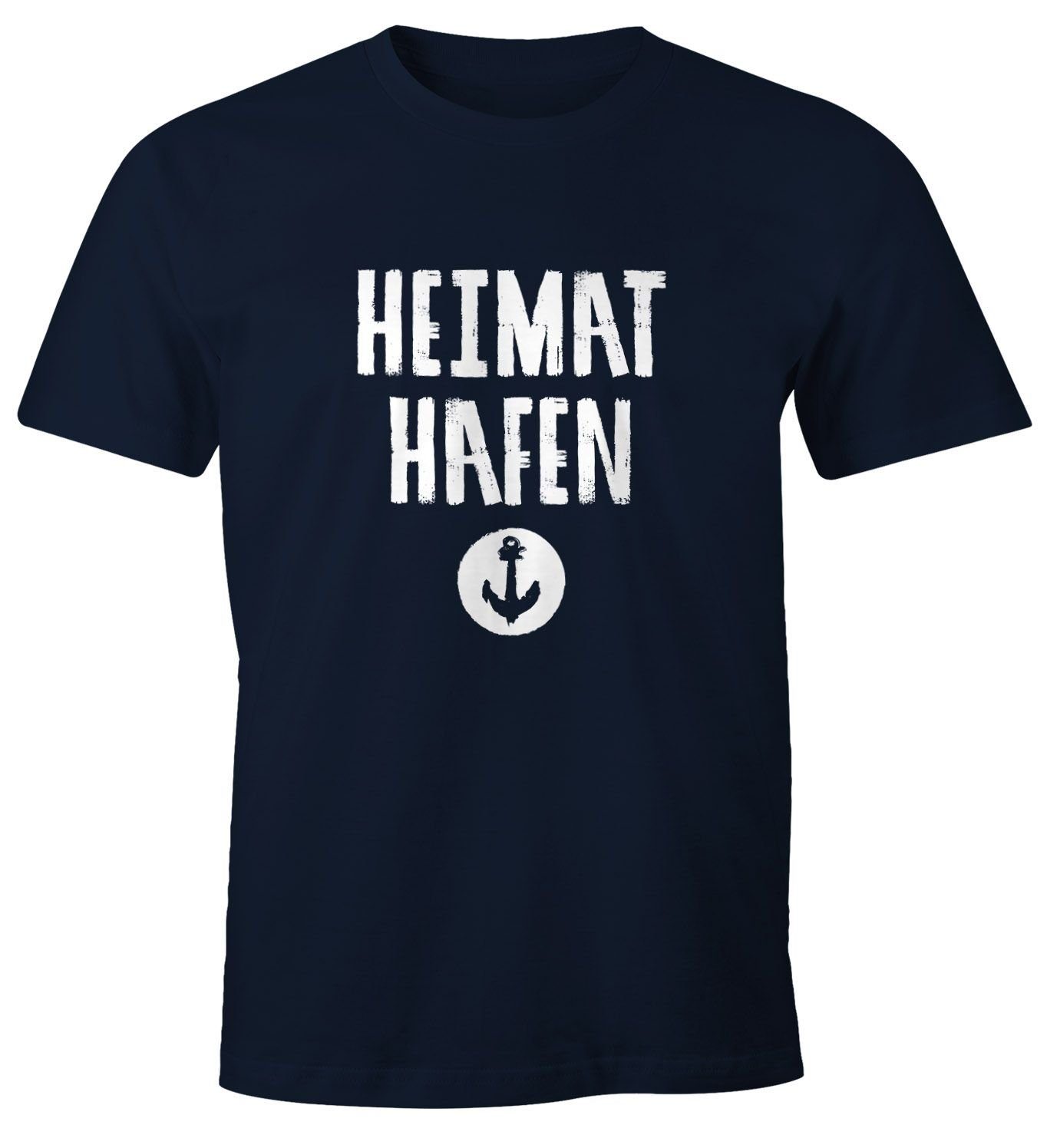 MoonWorks Print-Shirt Herren T-Shirt Heimathafen Anker günstig online kaufen
