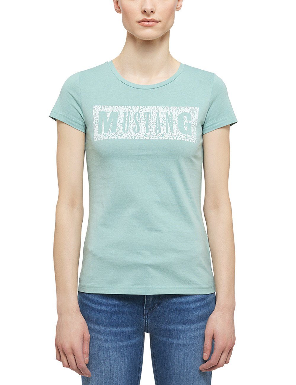 MUSTANG T-Shirt Alexia C Logo, Großer Frontdruck