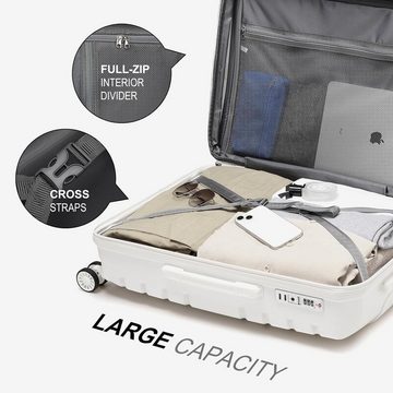Sea choice Kofferset 24” mittelgroßer Koffer, 4 Rollen, Erweiterbar Reisekoffer Haltbar Trolley Handgepäck Sets mit TSA