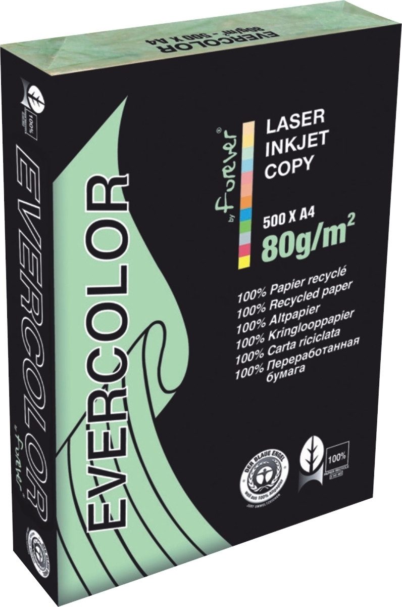 CLAIREFONTAINE Копіювальний папір Копіювальний папір Forever Evercolor DIN A4 hellgrün 80 g/qm VE=5x500 Blatt