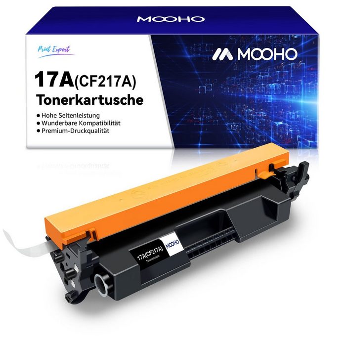 MOOHO Tonerpatrone 1 Kompatible für HP MFP M130 nw M130 fw mit Chip CF217A 17A