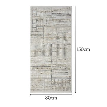Teppich MY-RUG Peder, Kurzflor-Teppich 150x80cm, Wohnando, rechteckig, Höhe: 12 mm, weich, gemütlich, mit schönem Muster, flachgewebt