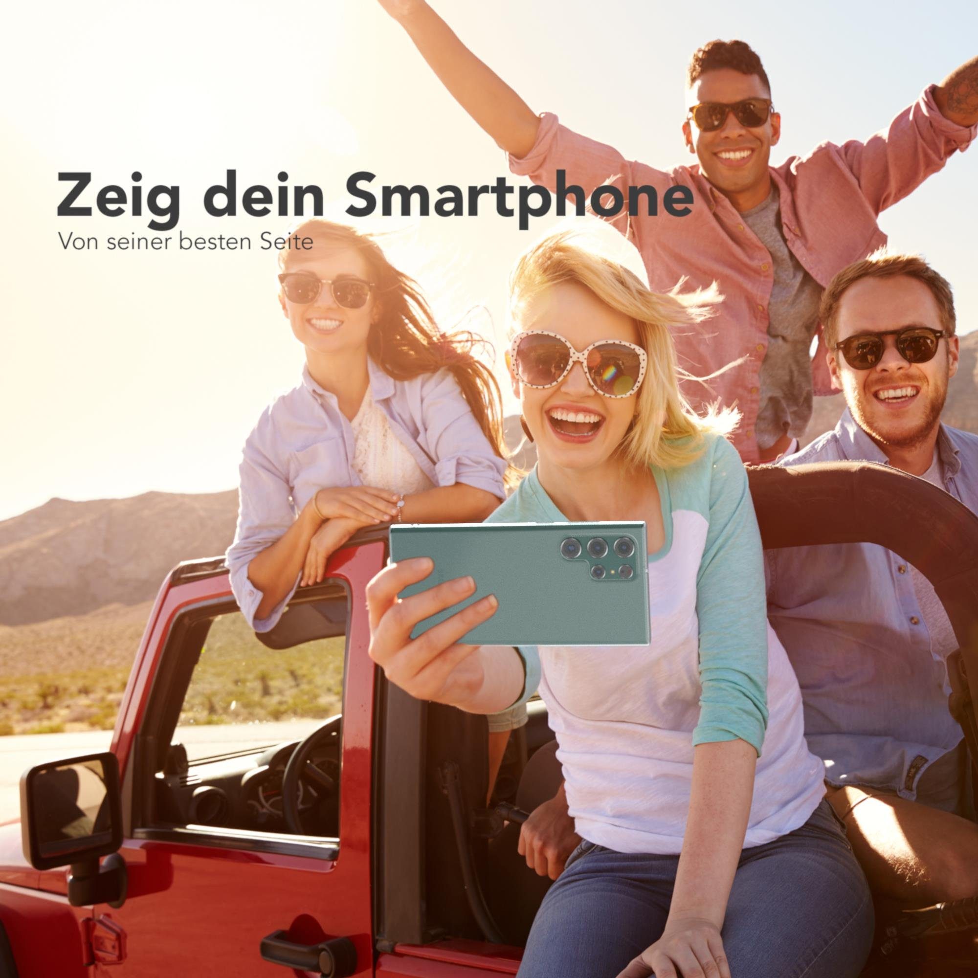 EAZY CASE Handyhülle Slimcover Clear für Samsung Galaxy S22 Ultra 5G 6,8 Zoll, durchsichtige Hülle Ultra Dünn Silikon Backcover TPU Telefonhülle Klar