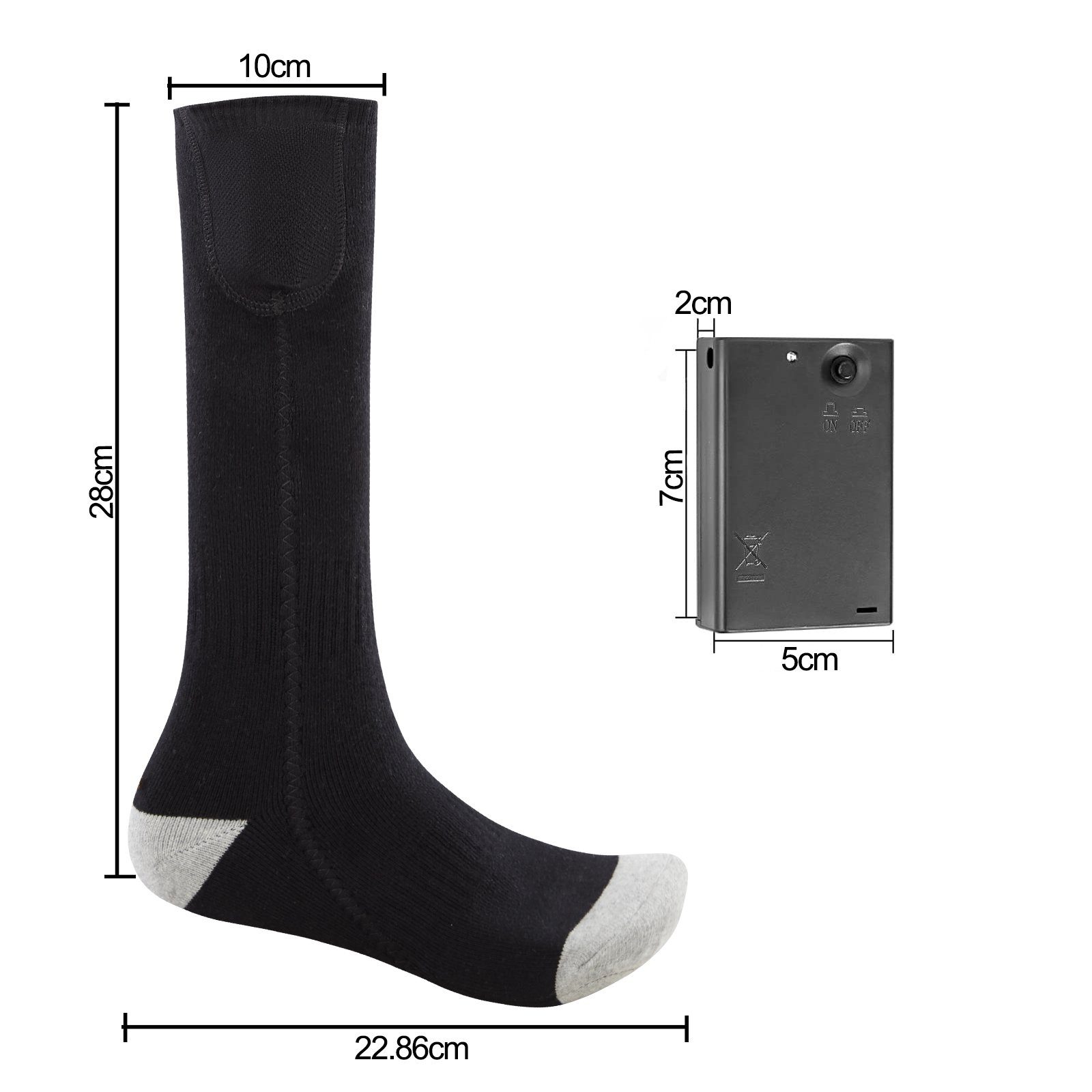 Sportsocken,Warme BTTO Beheizte Socken für für Outdoor und Thermosocken Socken Winter Heizsocken Camping frauen männer Schwarz Angeln Thermosocken