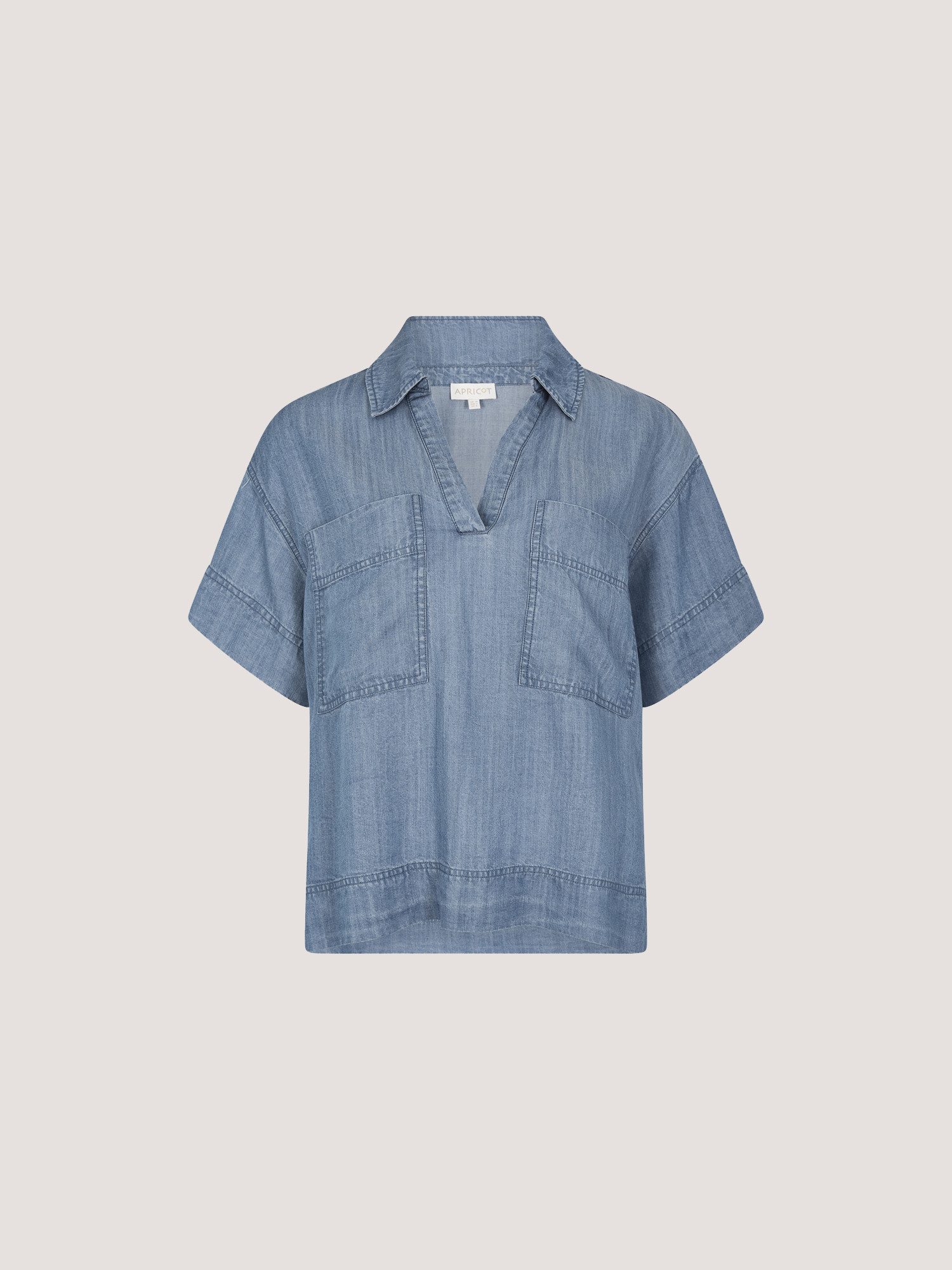 Klassische Bluse Leichte Jeansbluse