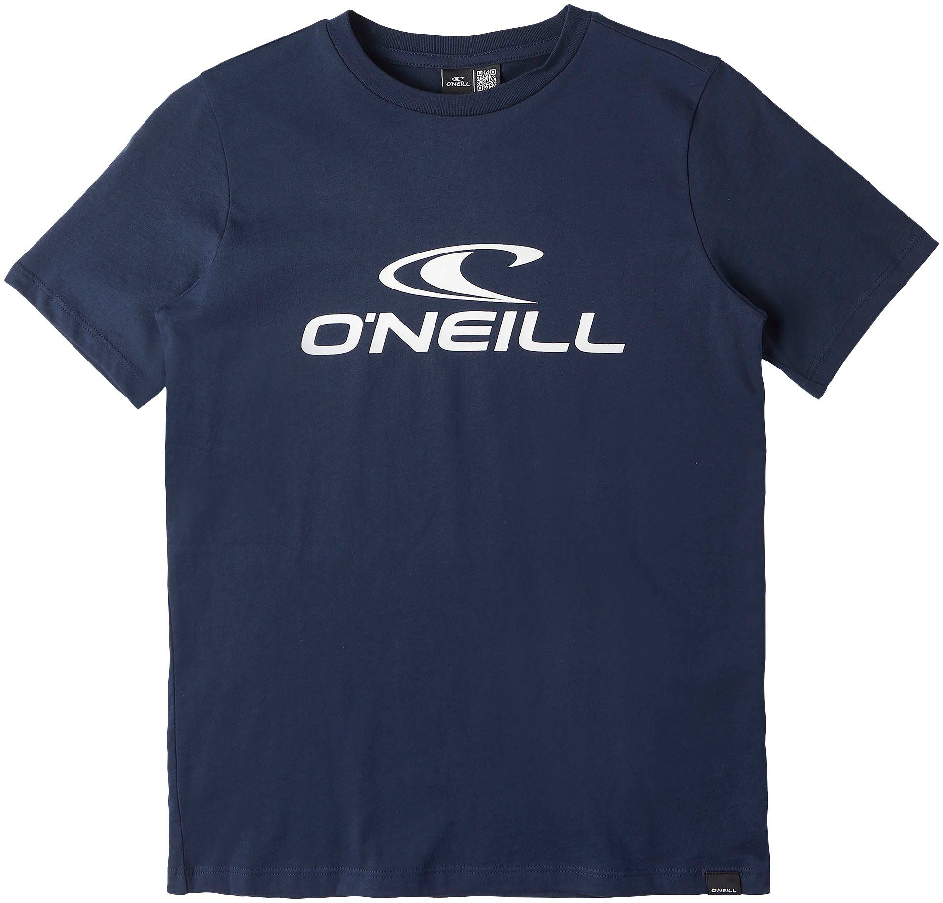 O'Neill T-Shirt O'NEILL WAVE Ink Logodruck vorne mit Blue T-SHIRT