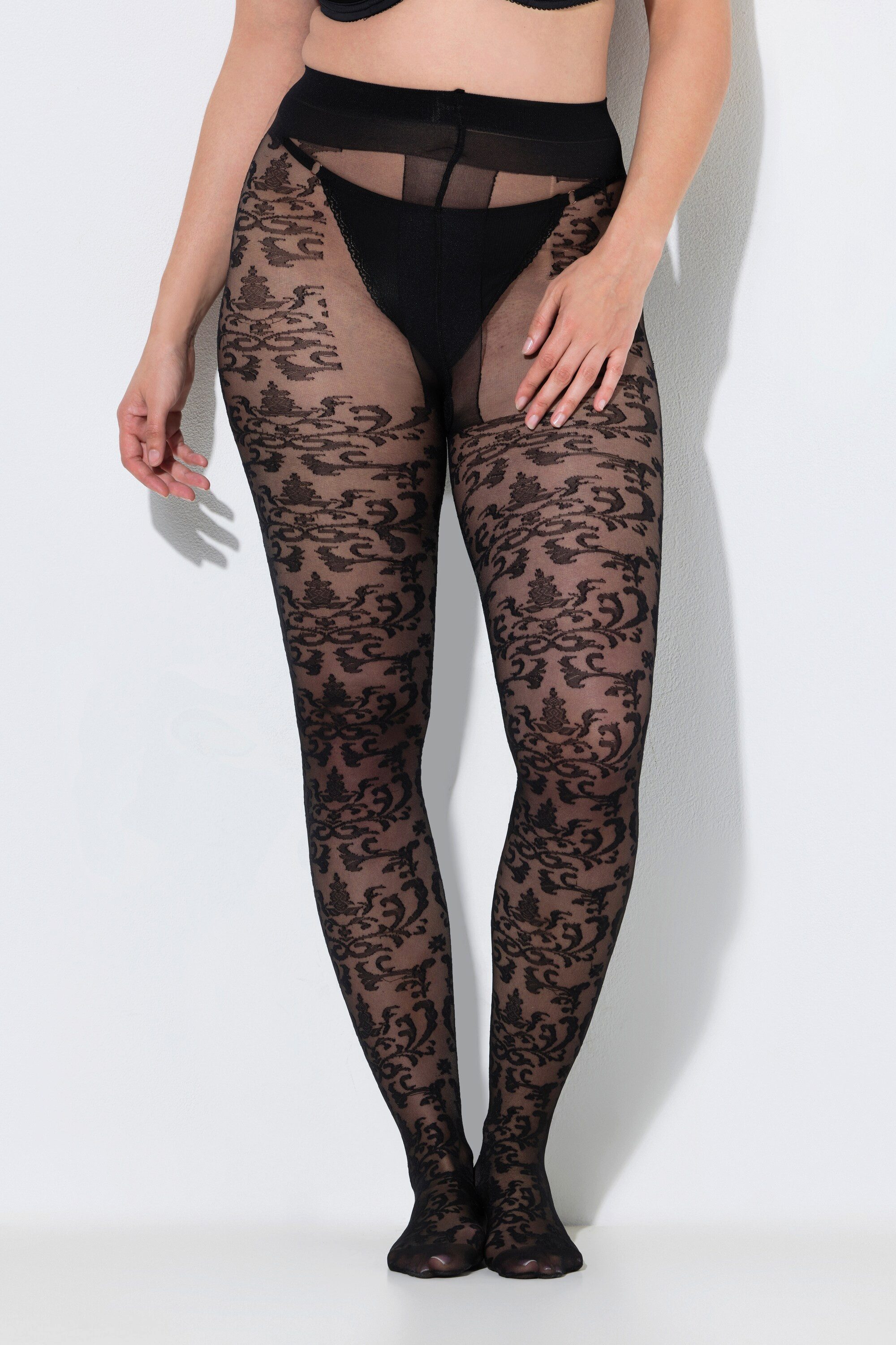 Ulla Popken Feinstrumpfhose Strumpfhose florales Muster
