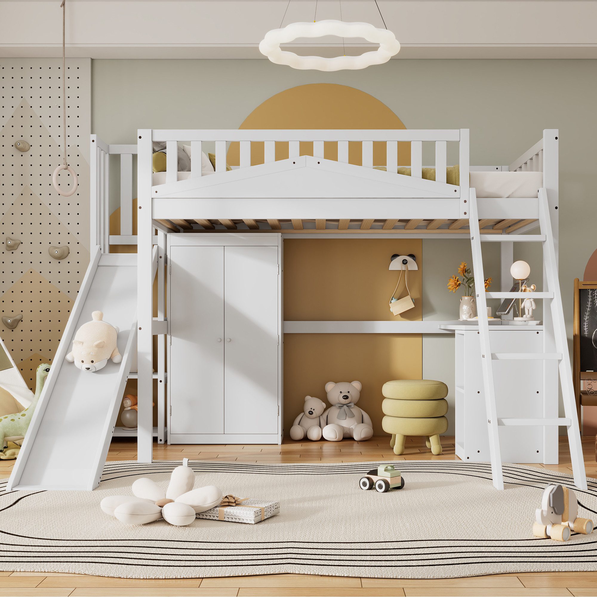 REDOM Kinderbett Jugendbett,Funktionsbett,Stauraumbett,Kinderbett (Etagenbe günstig online kaufen