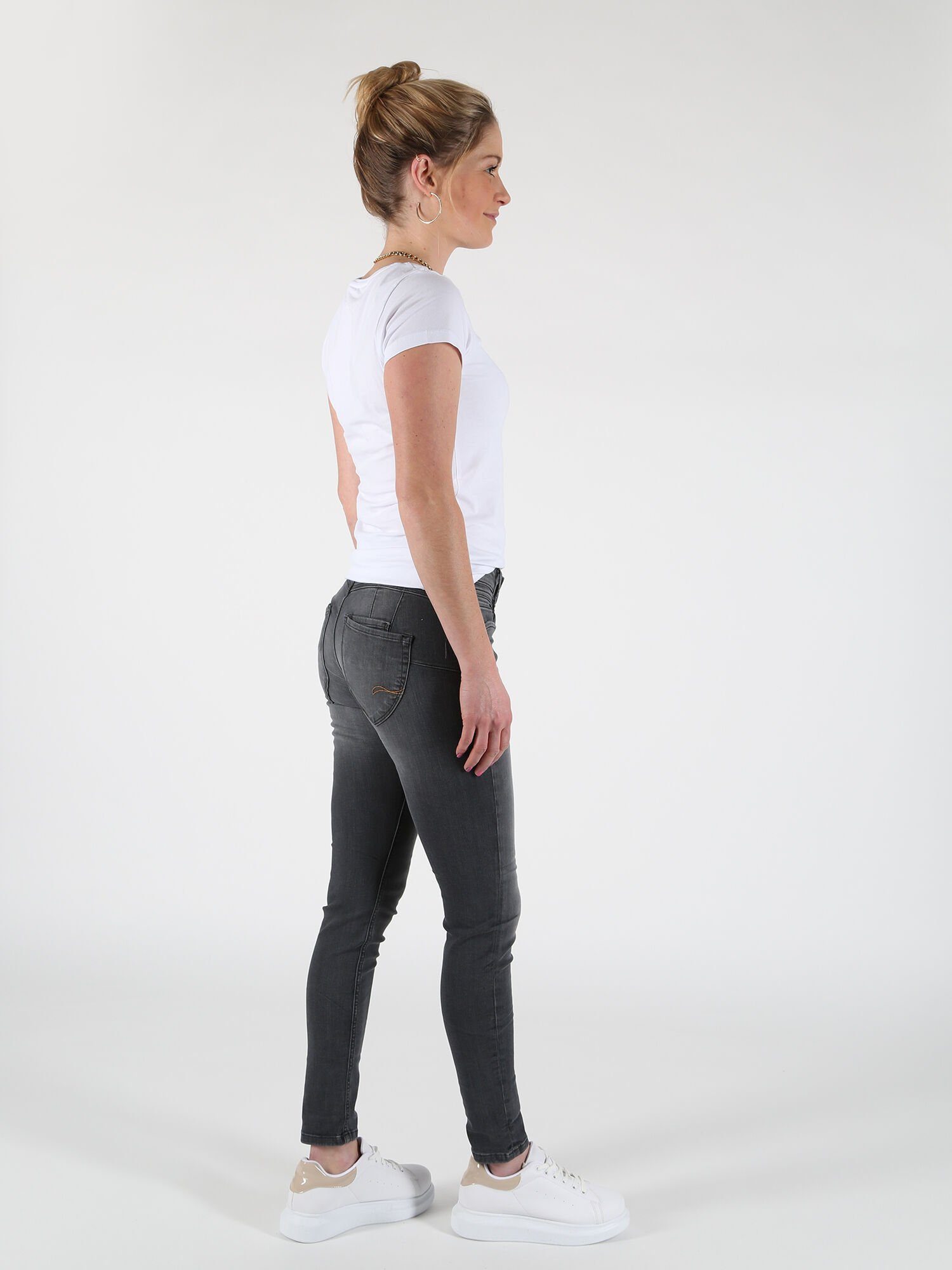 Skinny-fit-Jeans Denim of Grey Florencia Miracle