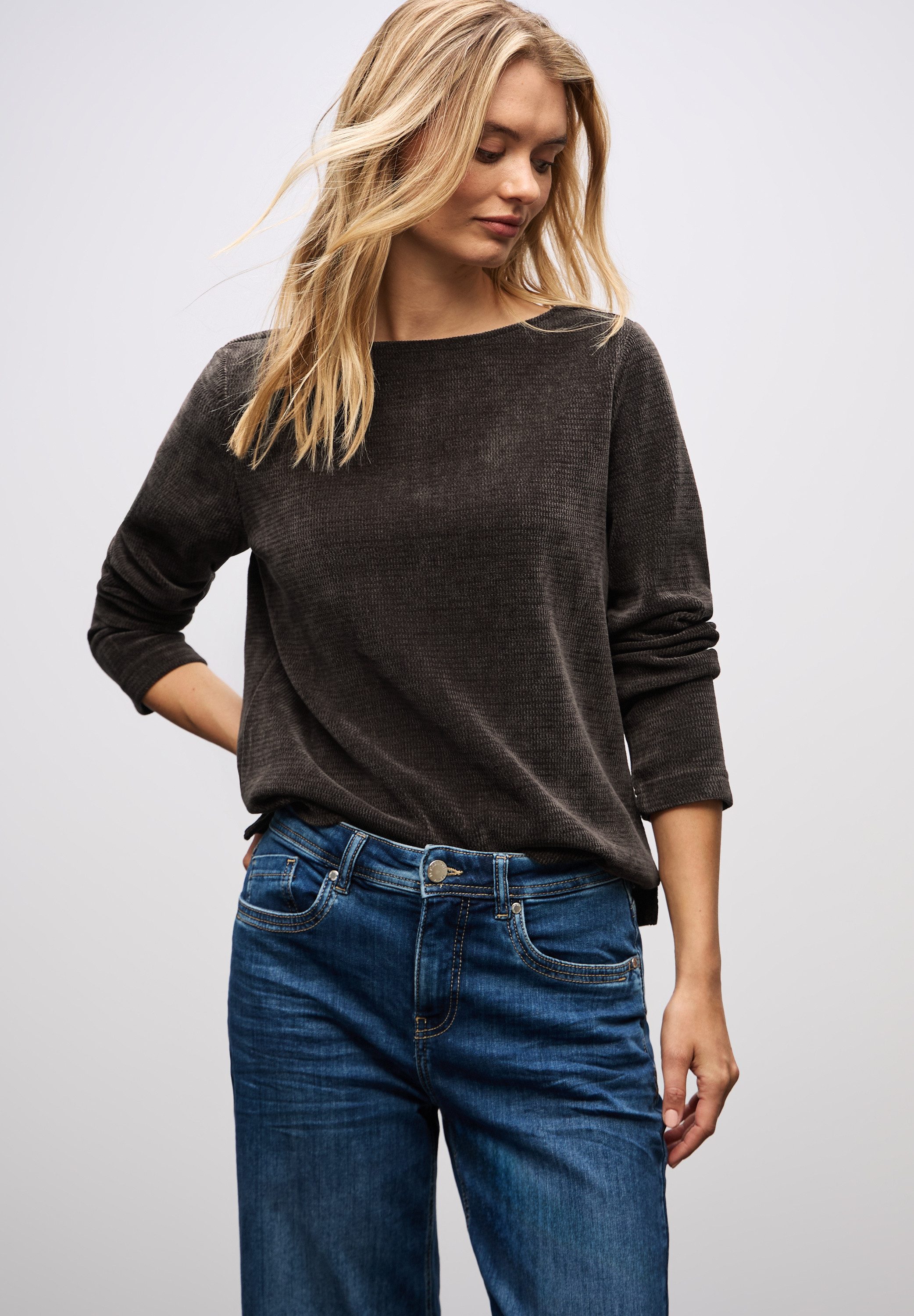 STREET ONE Rundhalspullover günstig online kaufen