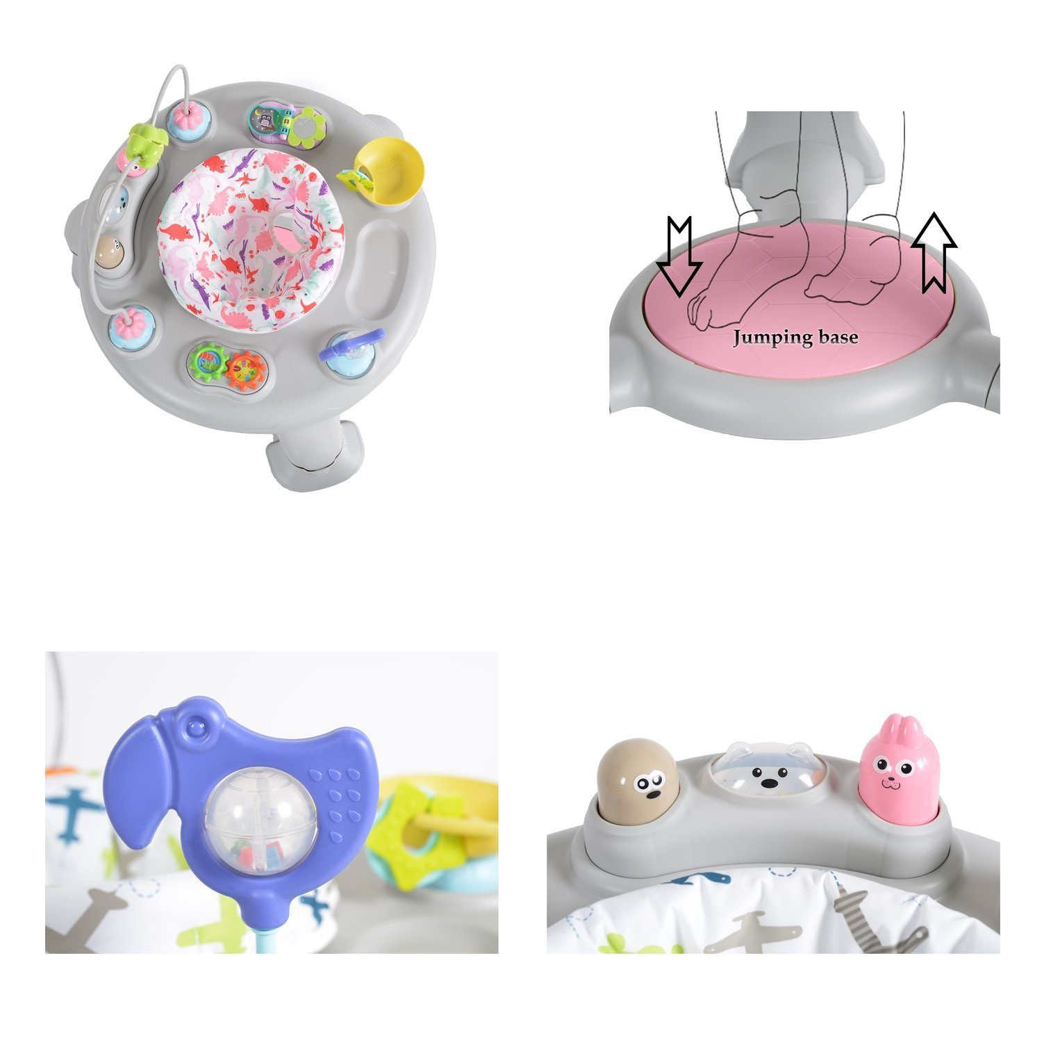 Cangaroo Door Jumper Hopser Mate, Play Center, Seat Rotates 360°, 4-Way Height Adjustable