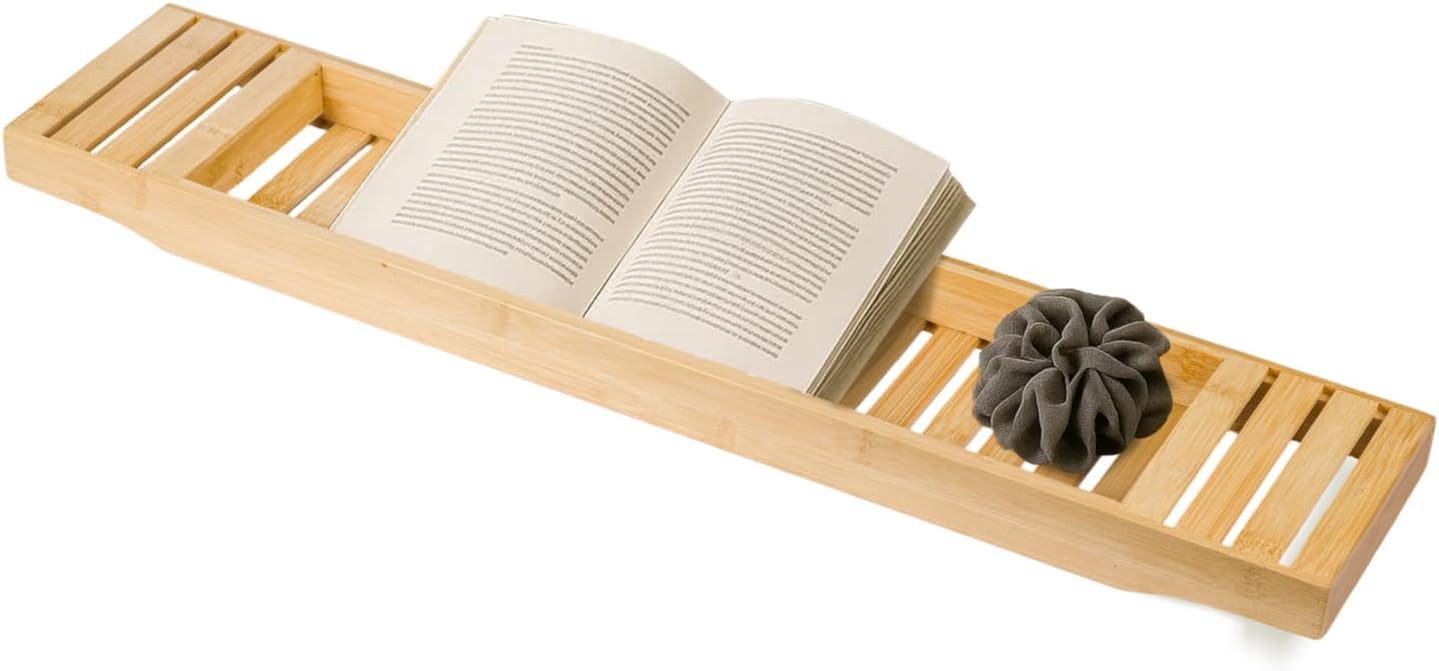 Youyijia Badewannenablage Badewannenablage aus Bambus 70 x 14,5 x 5 cm